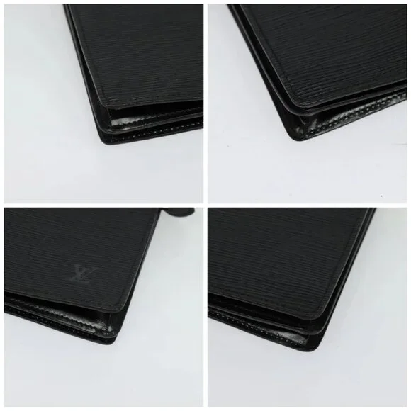 LOUIS VUITTON Epi Angian Shoulder Bag 2way Black